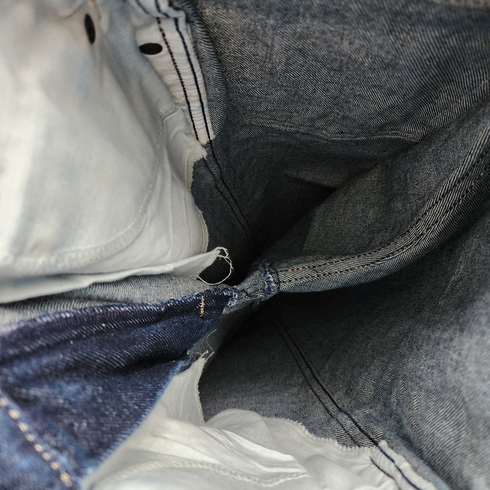 LEVIS x‎ VINTAGE 90's dark wash jeans high rise straight leg white tab 153 - Picture 5 of 14